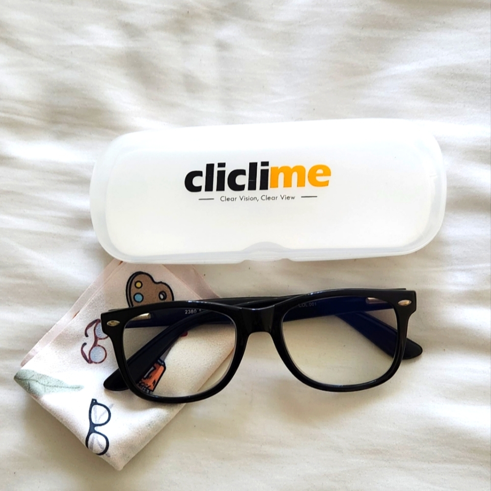 Cliclime Black Eyeglasses with Case - New/Never Worn